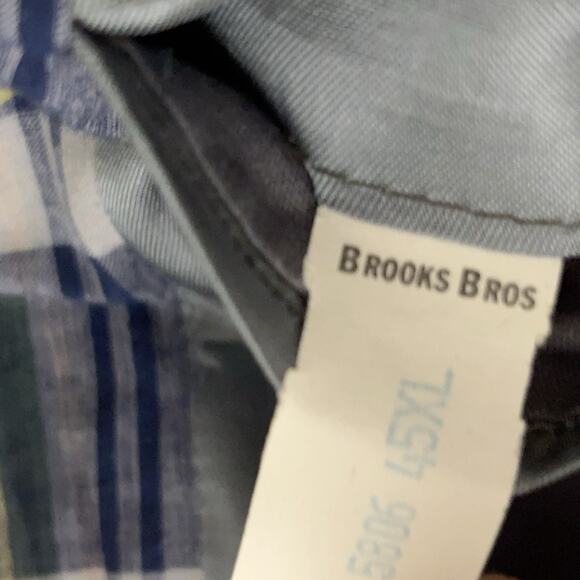 Brooks Brother Madras Blazer Men's Size 45 XL Blue Plaid Lightweight Summer - Picture 4 of 8